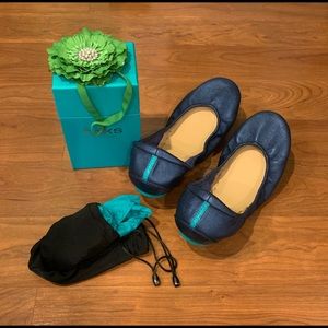 Midnight blue limited edition Tieks size 8